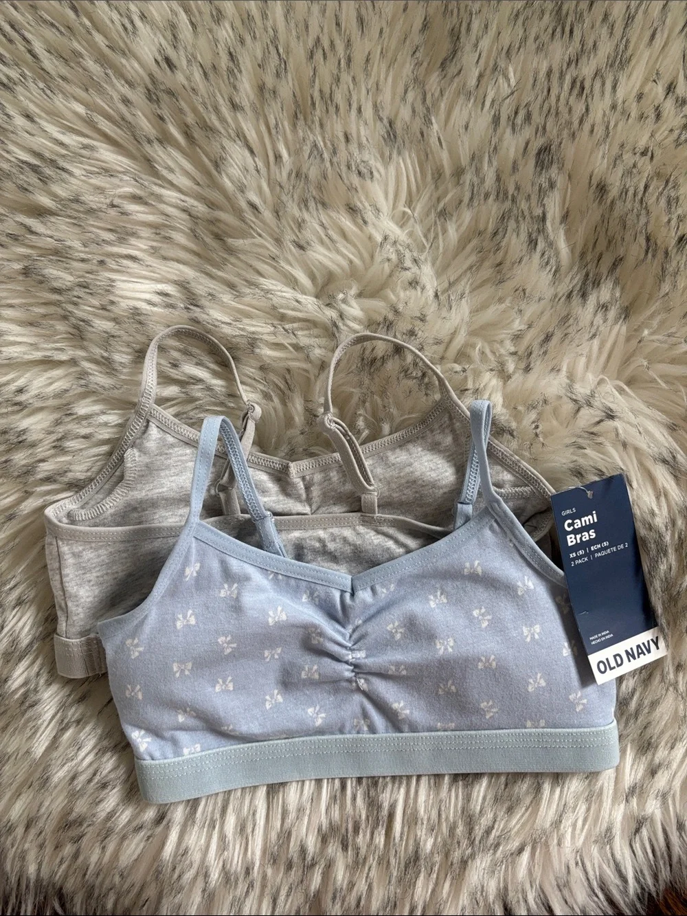 XS (5) NWT Old Navy Cami Bra Set of 2 for Girls